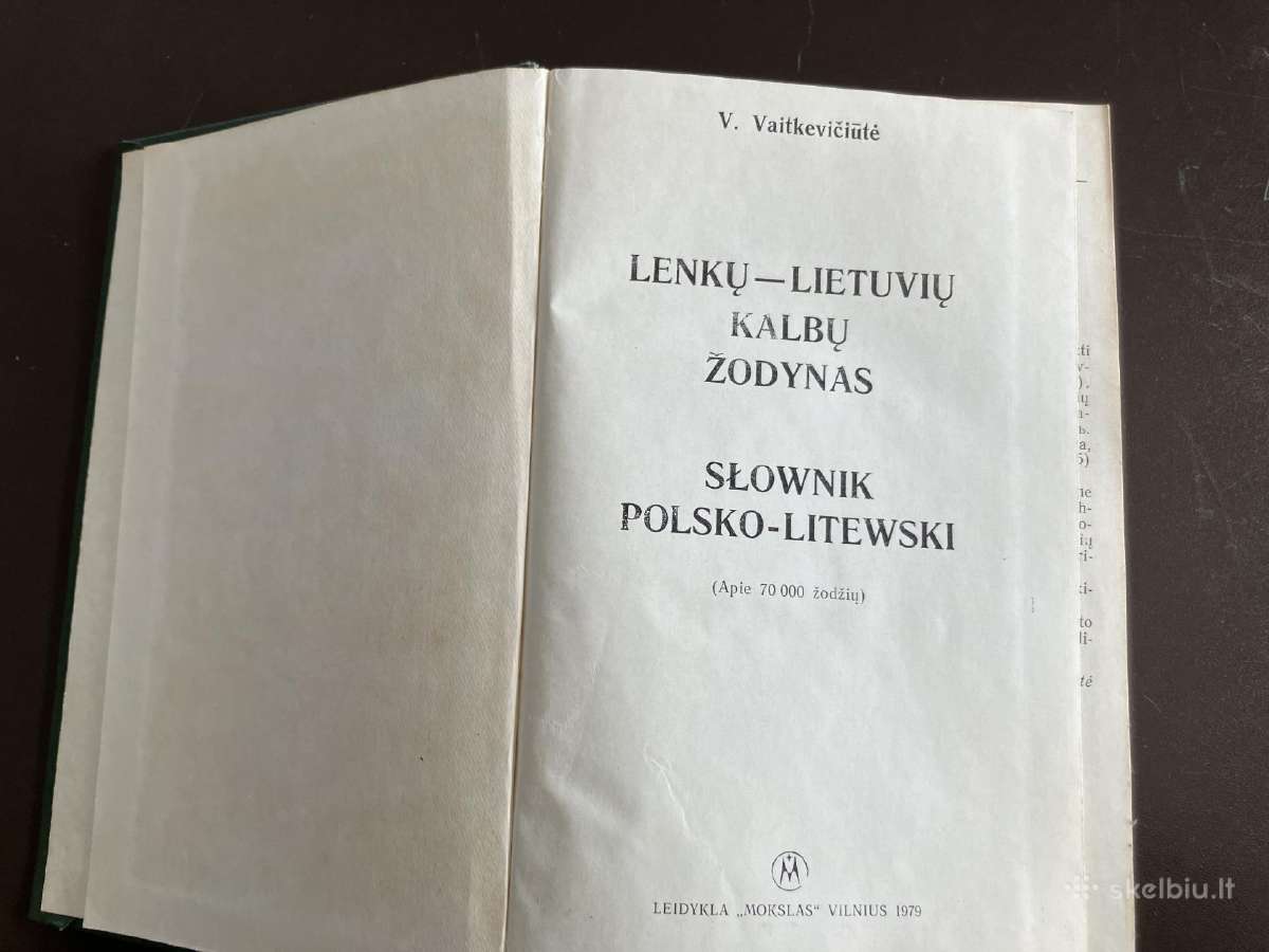 Senas lenkų-lietuvių kalbų žodynas - nuotraukos Nr. 2