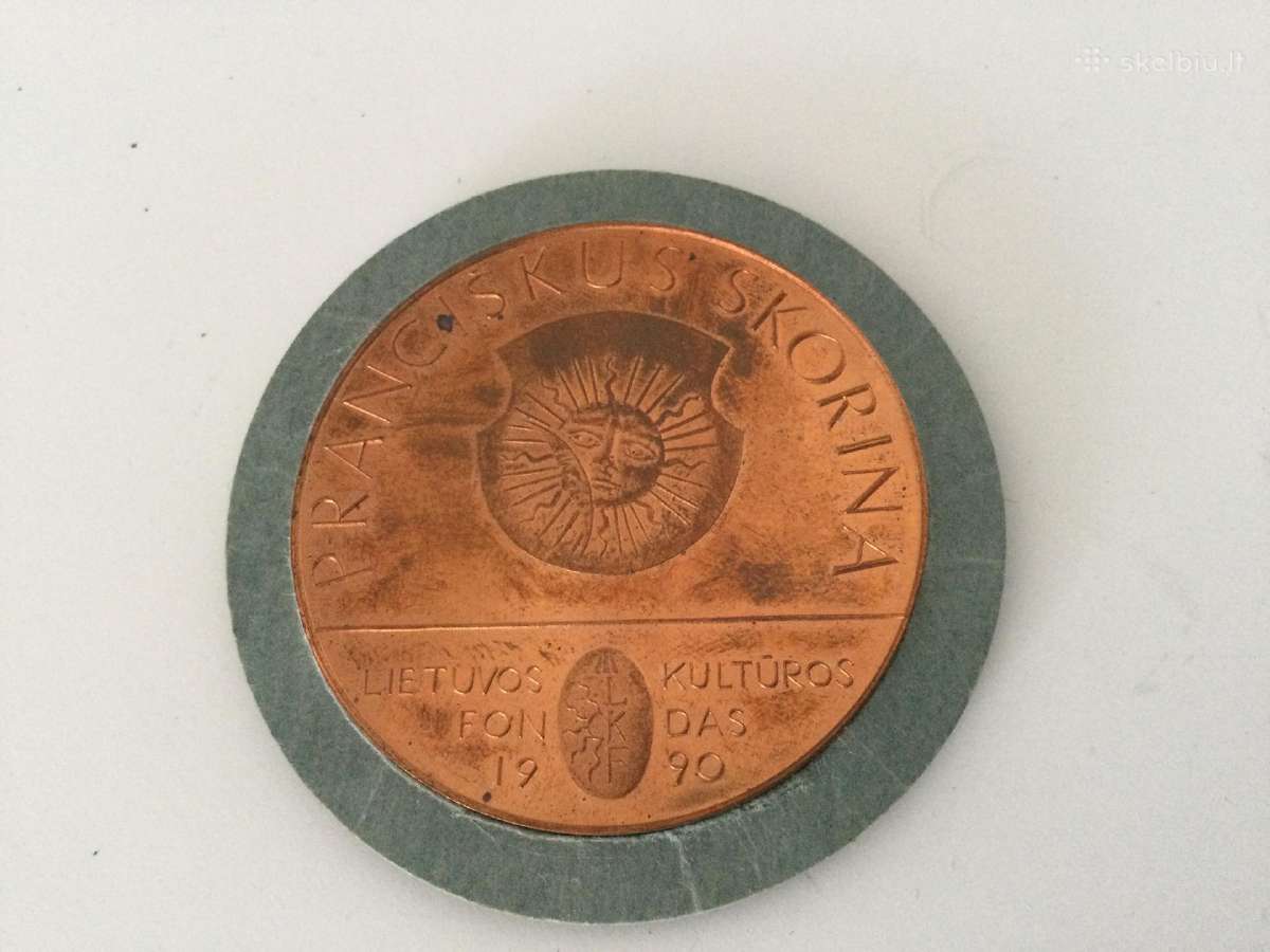 Medalis Pranciškus Skorina1490-1990, bronza - nuotraukos Nr. 2