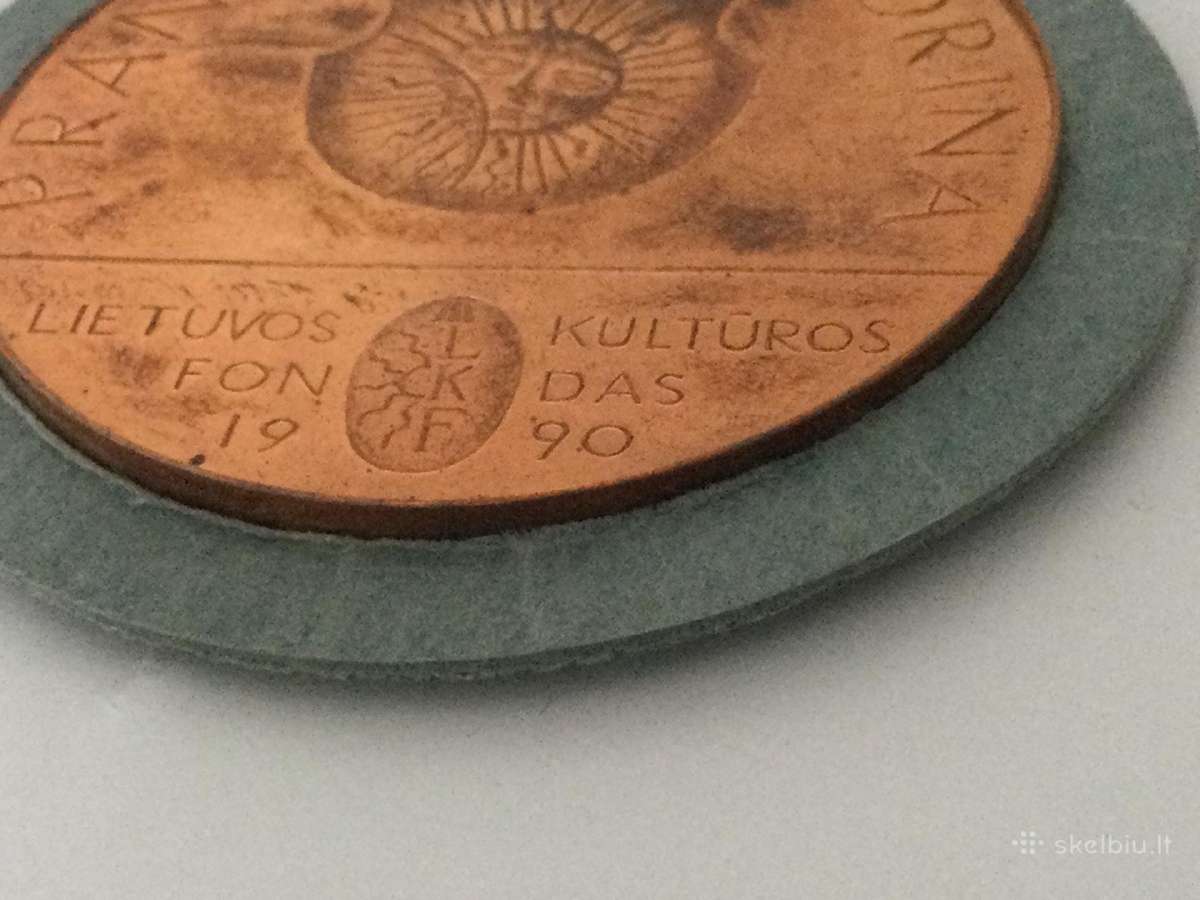 Medalis Pranciškus Skorina1490-1990, bronza - nuotraukos Nr. 3