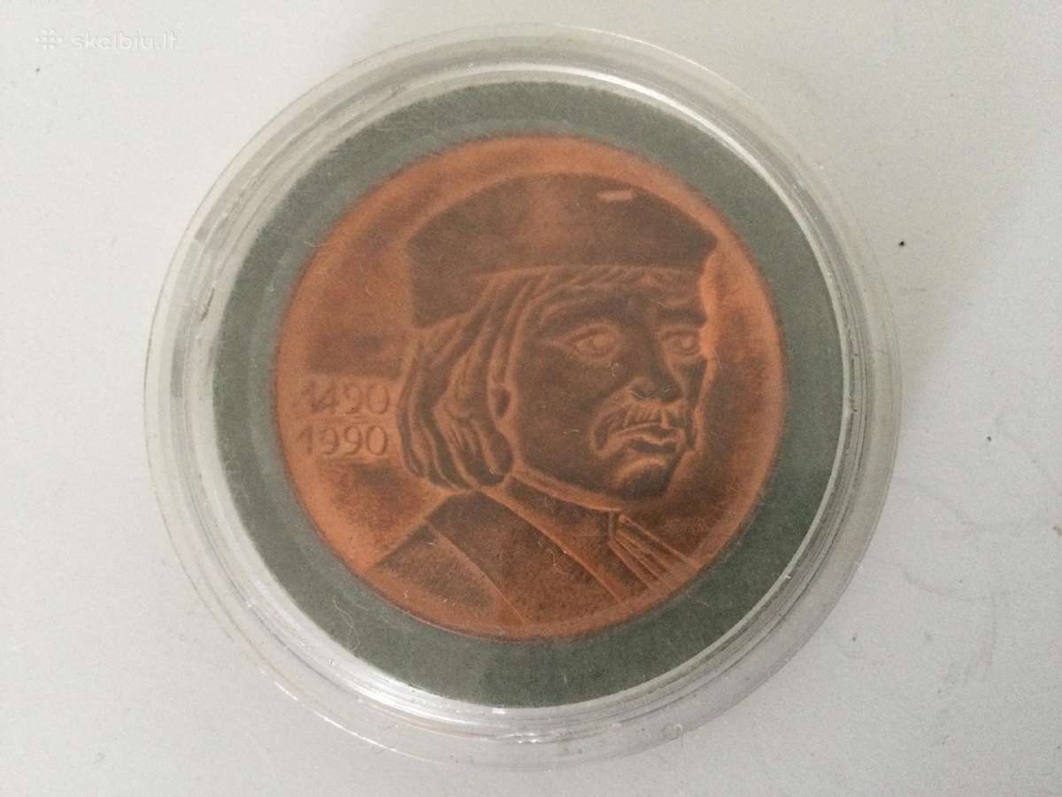Medalis Pranciškus Skorina1490-1990, bronza - nuotraukos Nr. 4