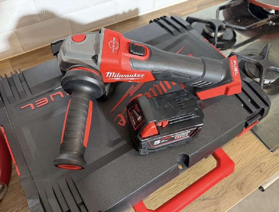 Kampinis šlifuoklis milwaukee m18 fsag125xb rapid