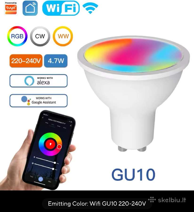 Gu10 Rgb LED lemputės Moes - nuotraukos Nr. 4