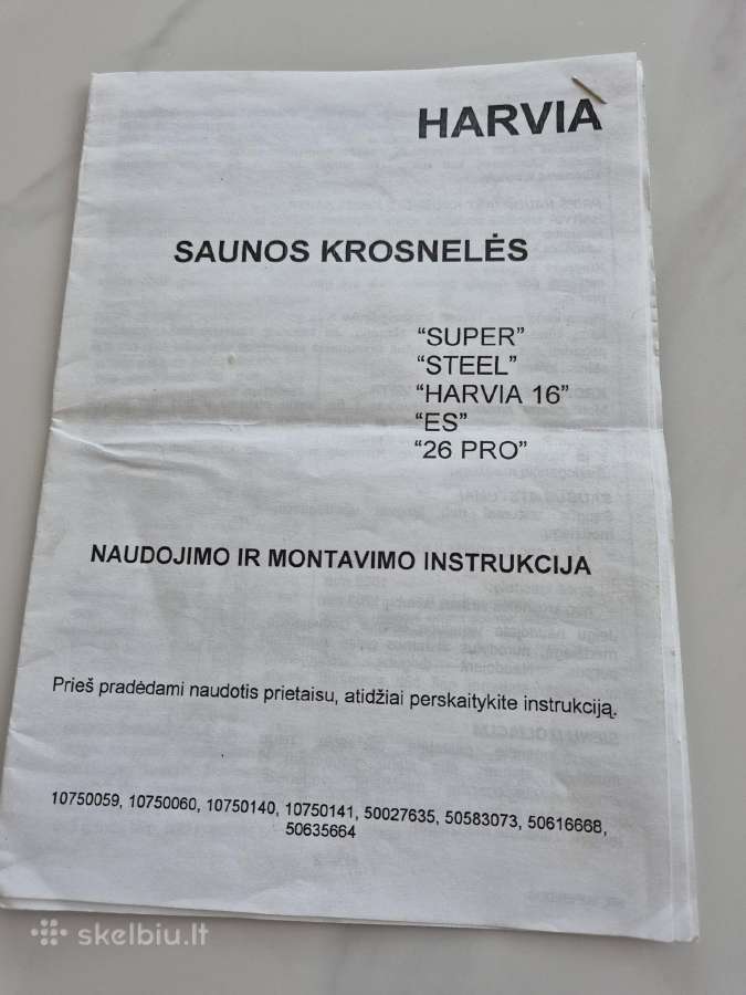 Harvia Sw90 elektrinė saunos krosnelė