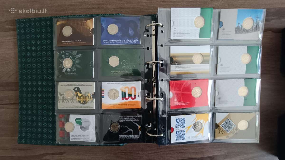 2€ monetos Bu kortelėse - pilnas rinkinys. Lietuva - nuotraukos Nr. 2