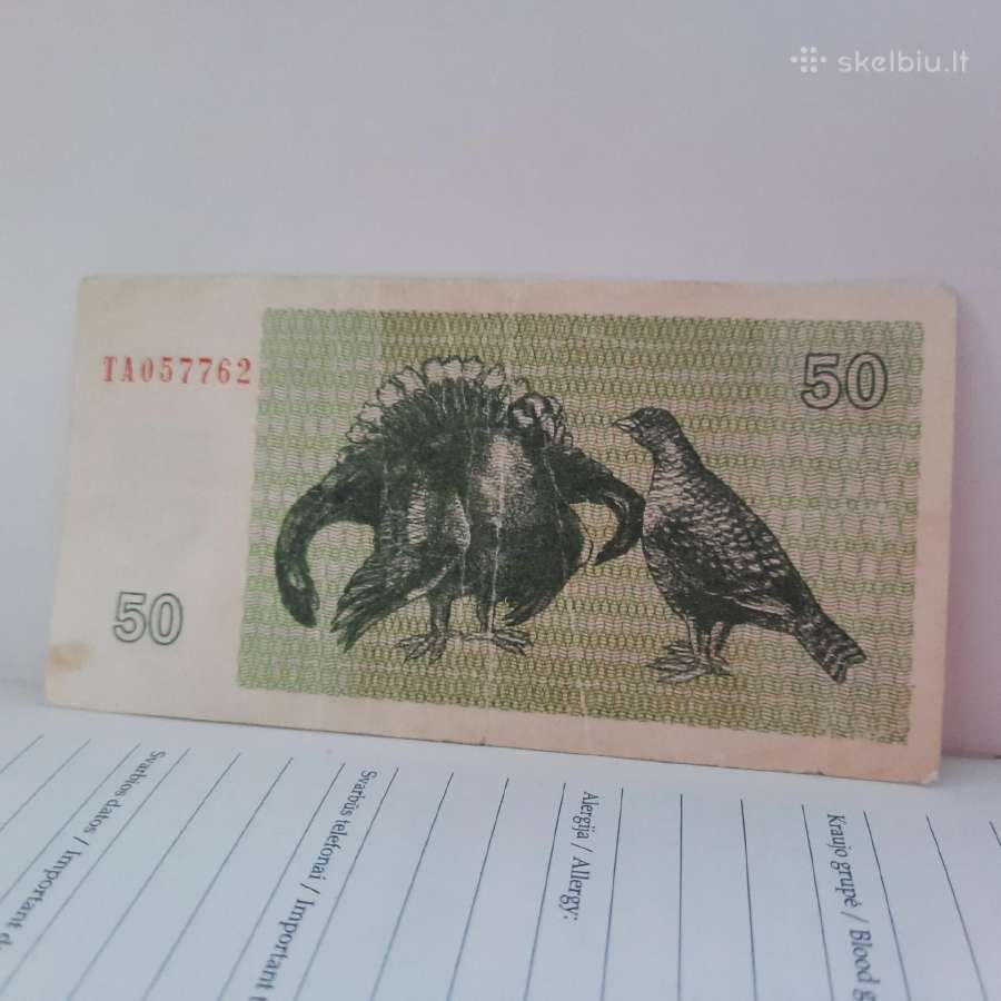 50 talonų (tetervinai) 1992m.