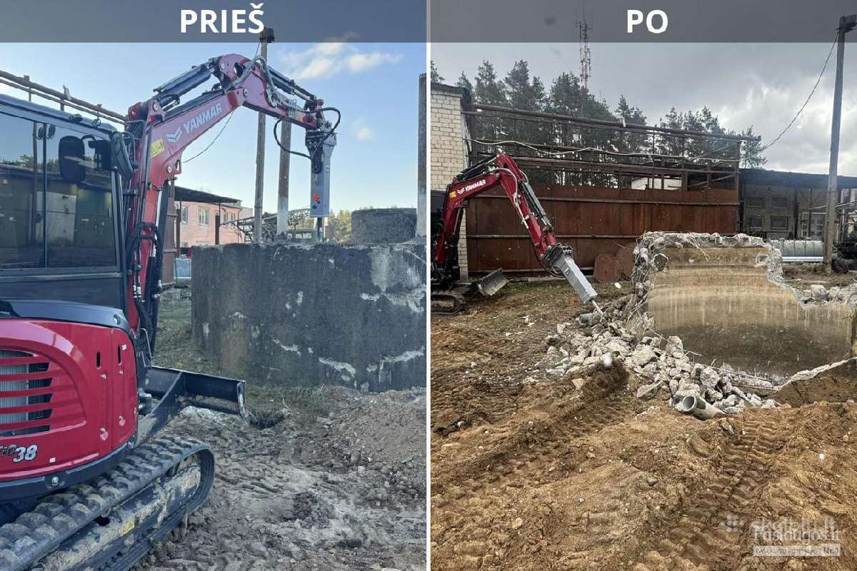 Mini ekskavatoriaus,bobcat,plaktukas,gražtas - nuotraukos Nr. 12
