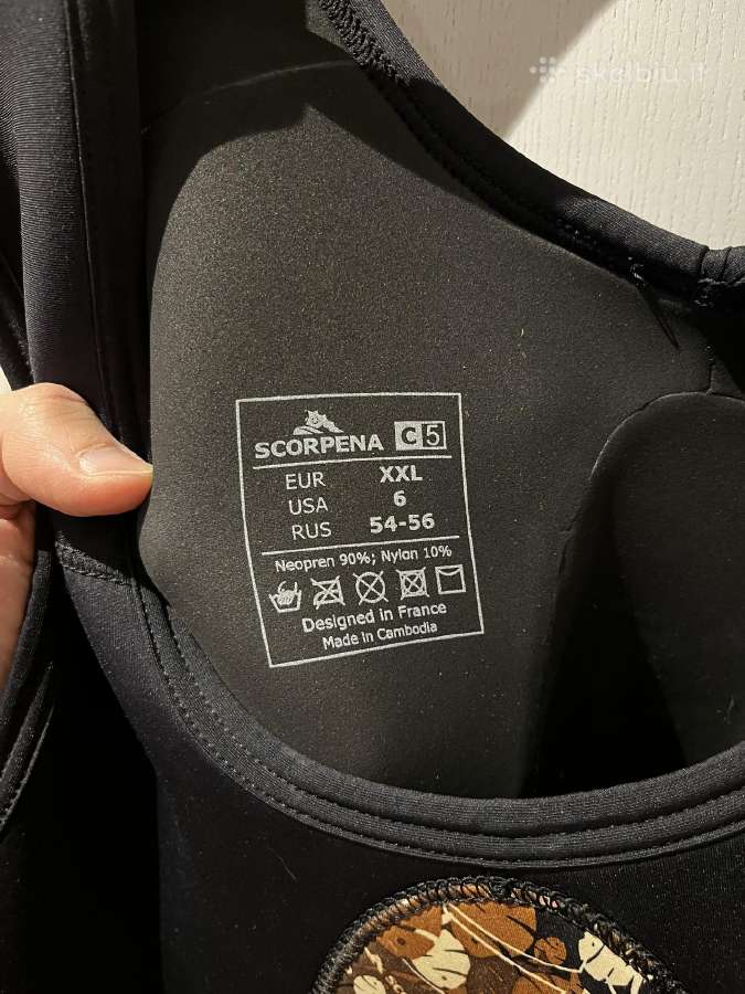 Mažai naudotas 5mm hidrokostiumas ir nardymo batai - nuotraukos Nr. 5