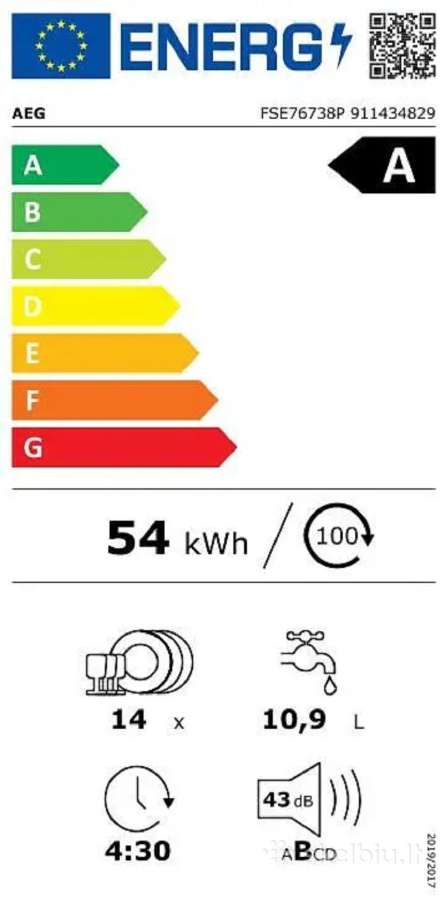 Aeg ,Airdry" 7000 series 14 kompl. A - nuotraukos Nr. 28