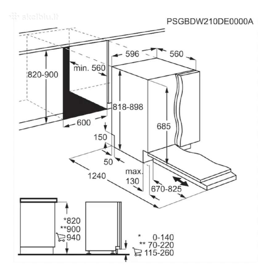 Aeg ,Airdry" 7000 series 14 kompl. A - nuotraukos Nr. 29