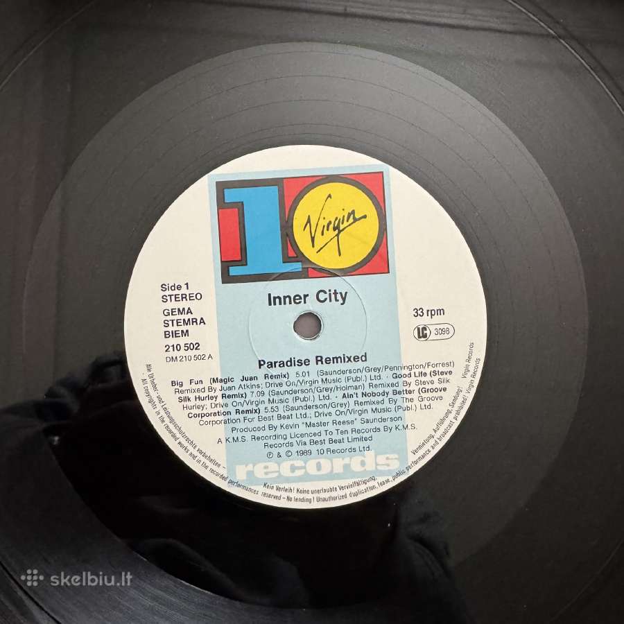 Inner City – Paradise Remixed Lp - nuotraukos Nr. 4
