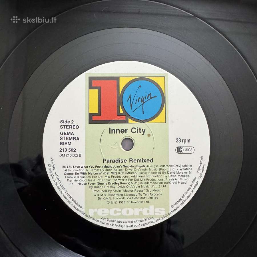 Inner City – Paradise Remixed Lp - nuotraukos Nr. 5
