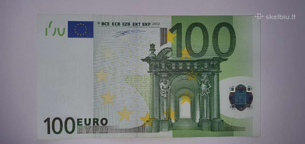 100 euru 2002 metu pirmas parasas