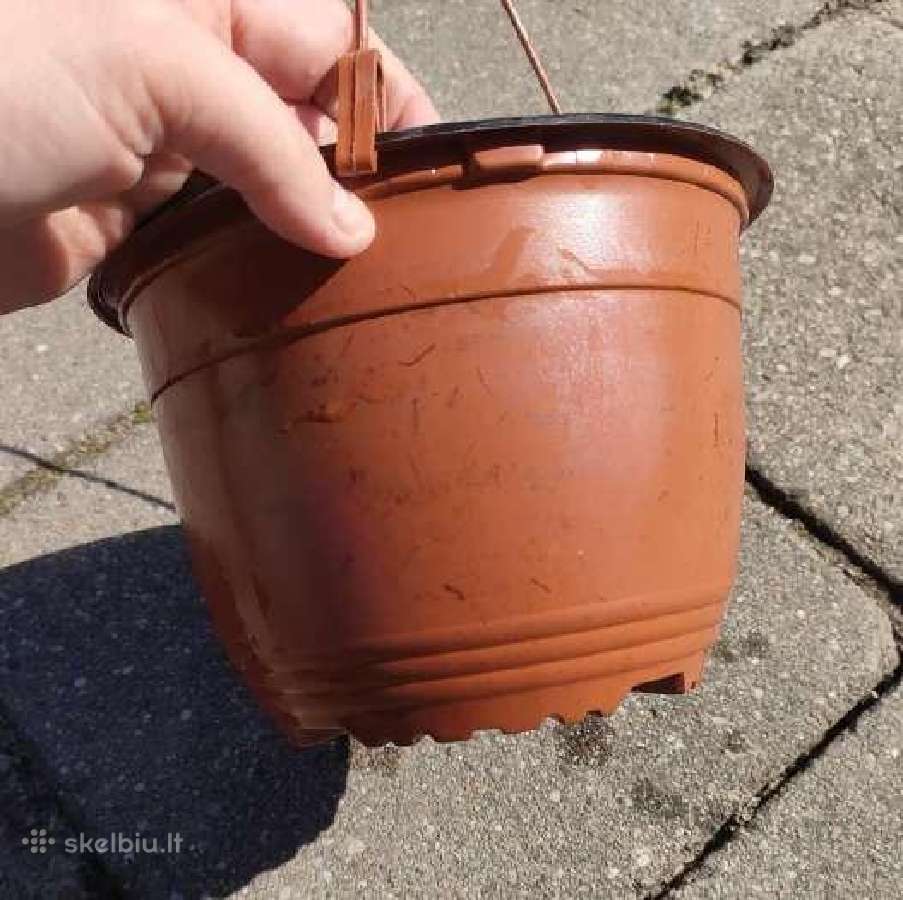 Plastikinis vazonas .Aukštis iki kabliuko 45cm - nuotraukos Nr. 4