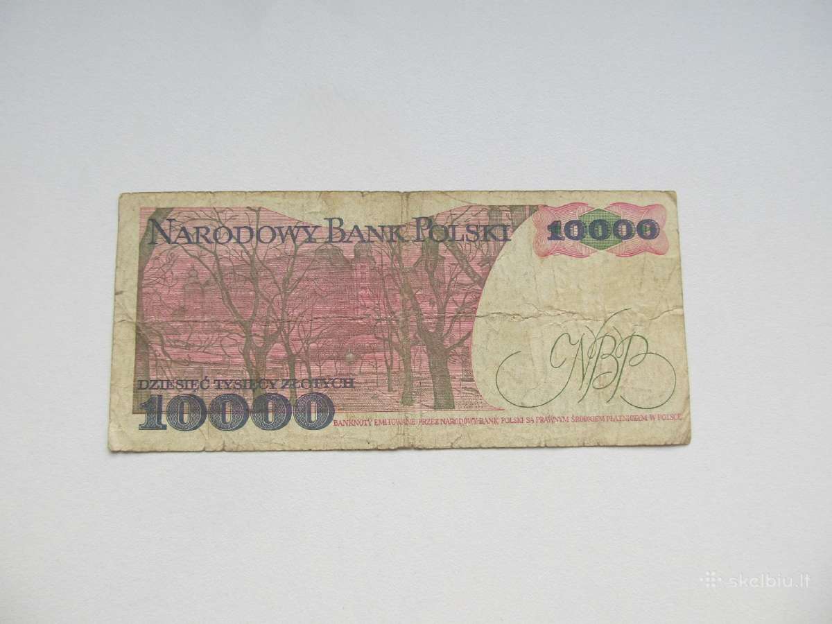 10 000 zlotu , Lenkija , 1988 - nuotraukos Nr. 2