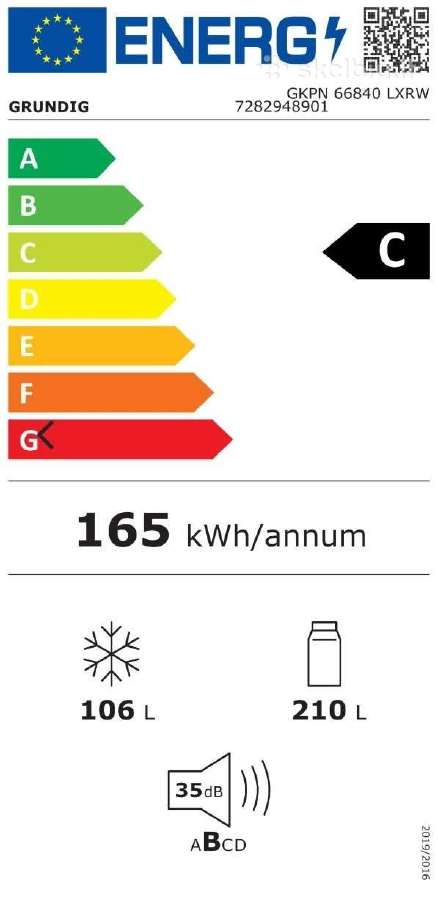 Grundig su Totalnofrost Aerofresh System ir Wi-fi - nuotraukos Nr. 12