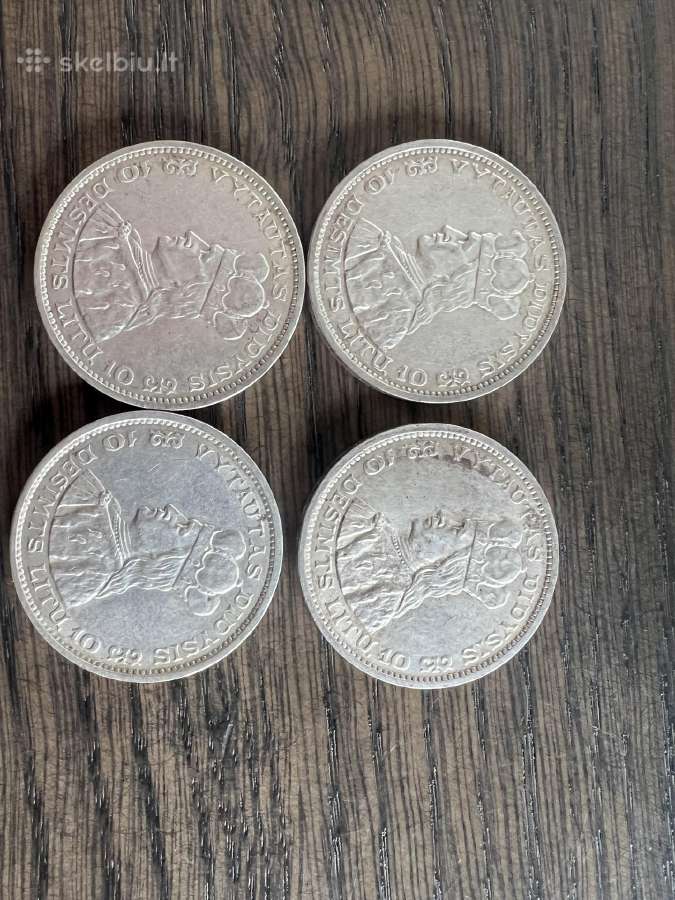 10 litu Vytautas 1936 4 monetos