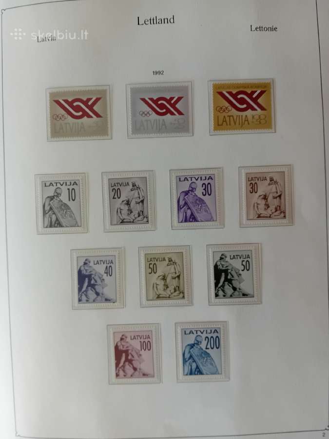 Pašto ženklai Latvija 1990-97 metai, albumas - nuotraukos Nr. 2