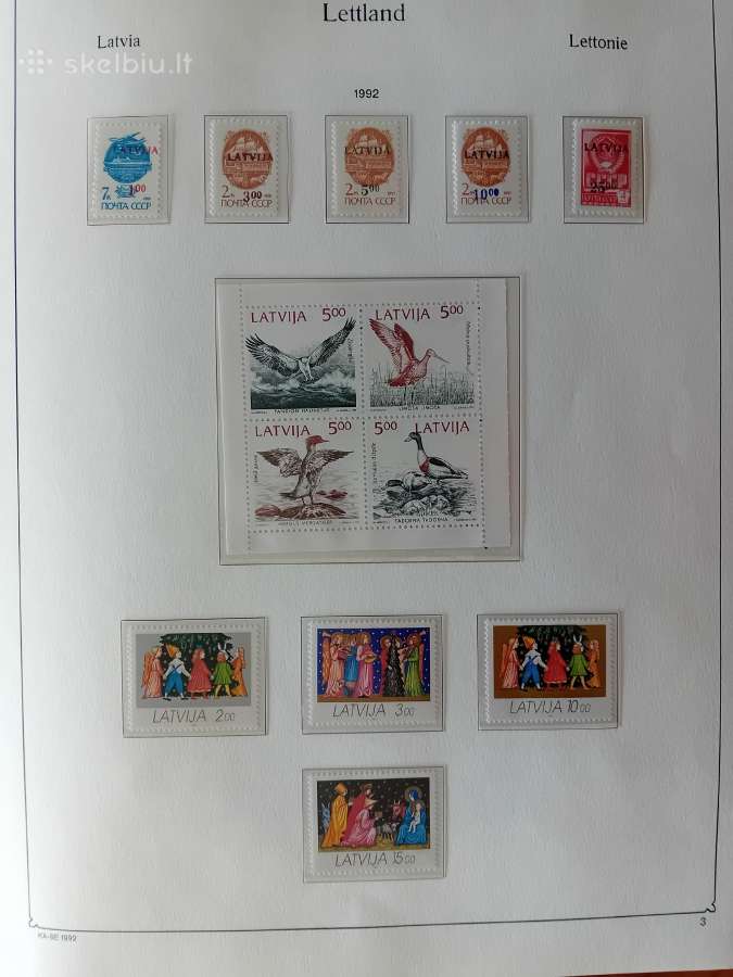 Pašto ženklai Latvija 1990-97 metai, albumas - nuotraukos Nr. 3