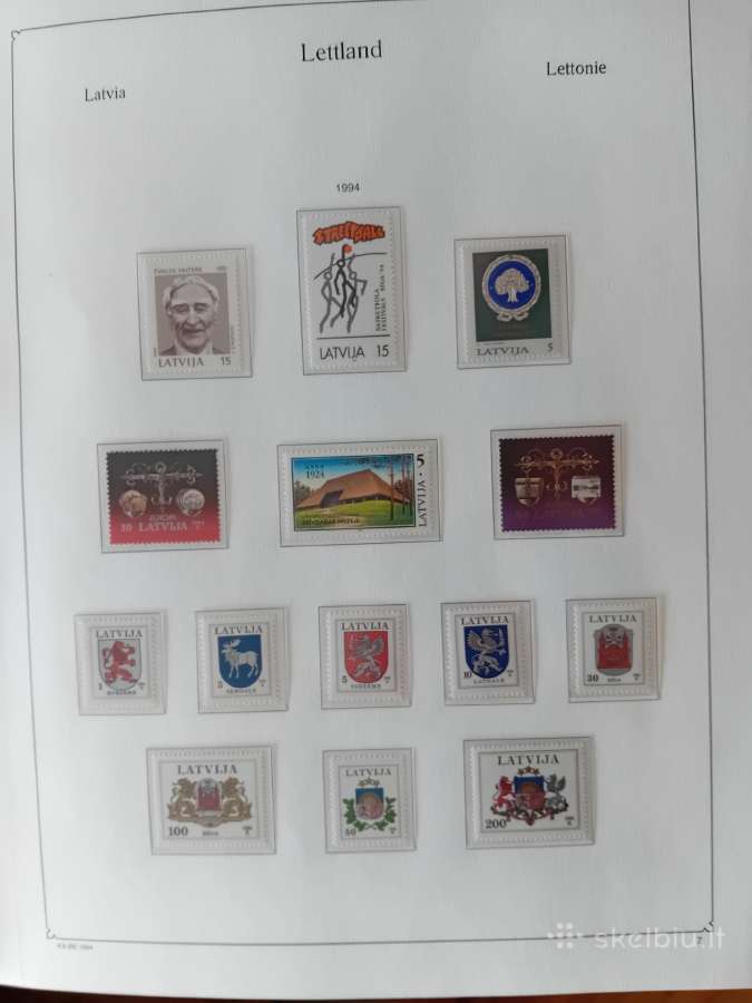 Pašto ženklai Latvija 1990-97 metai, albumas - nuotraukos Nr. 8