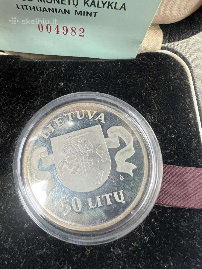 50 litų moneta - Valstybės atgimimas 1990-1995