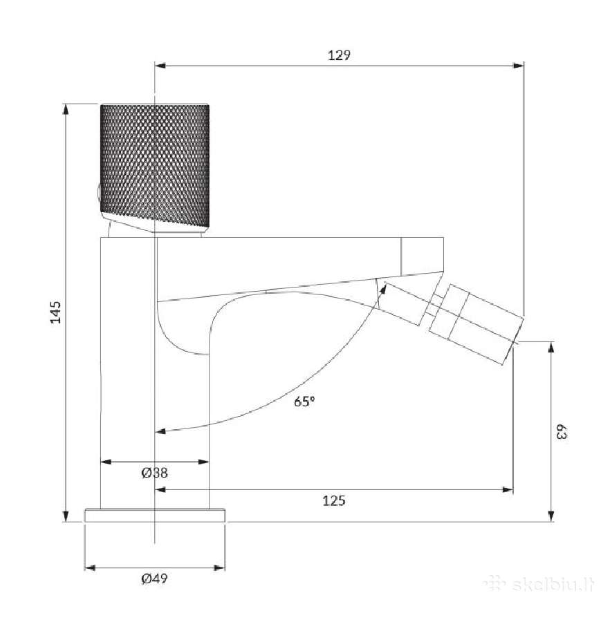 Omnires šlifuoto aukso spalvos bidė maišytuvas - nuotraukos Nr. 7