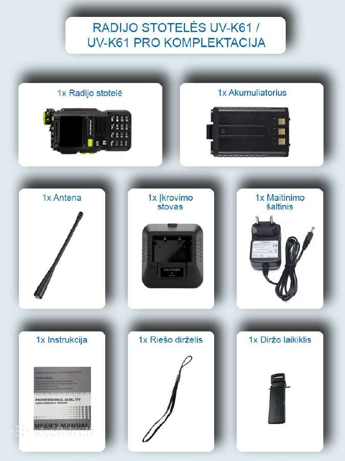 Radijo stotelės Baofeng Uv-k61 / Uv-k61 pro - nuotraukos Nr. 11