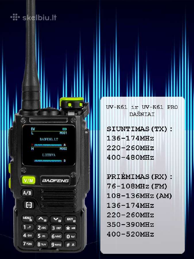 Radijo stotelės Baofeng Uv-k61 / Uv-k61 pro - nuotraukos Nr. 4