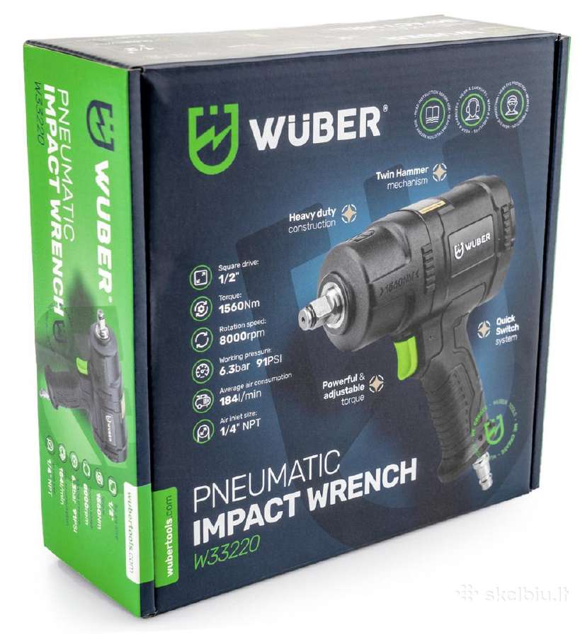 Wuber pneumatinis smūginis veržliasukis 1560nm - nuotraukos Nr. 6