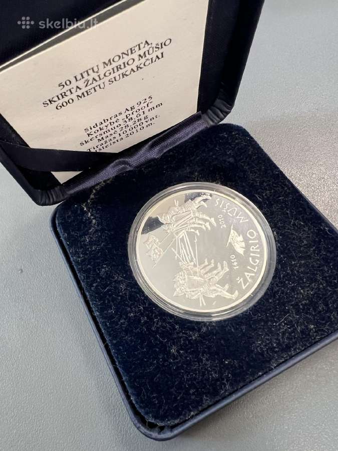 50 Litų Moneta, Skirta Žalgirio Mūšio 600 Metų