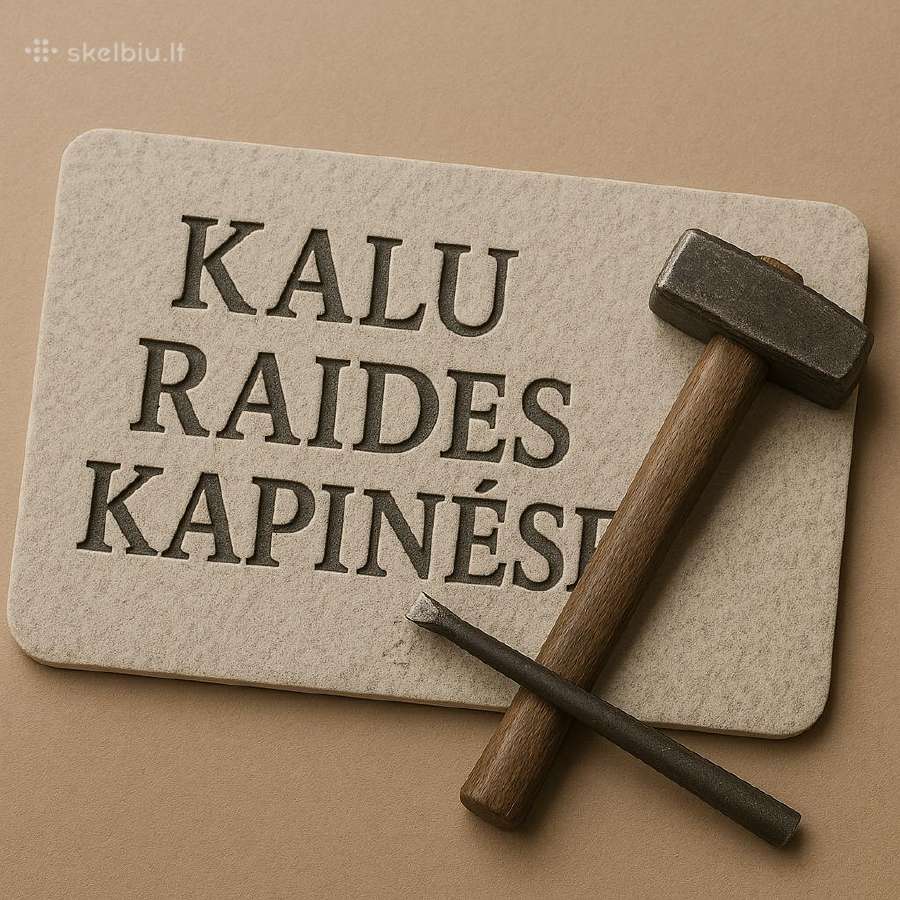 Raidžių kalimas / kalu klijuoju raides kapinėse