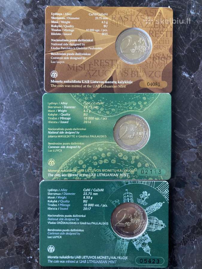 2 Eur kortelėse Vilnius Ačiū Baltų Atkūrimo 100m - nuotraukos Nr. 2