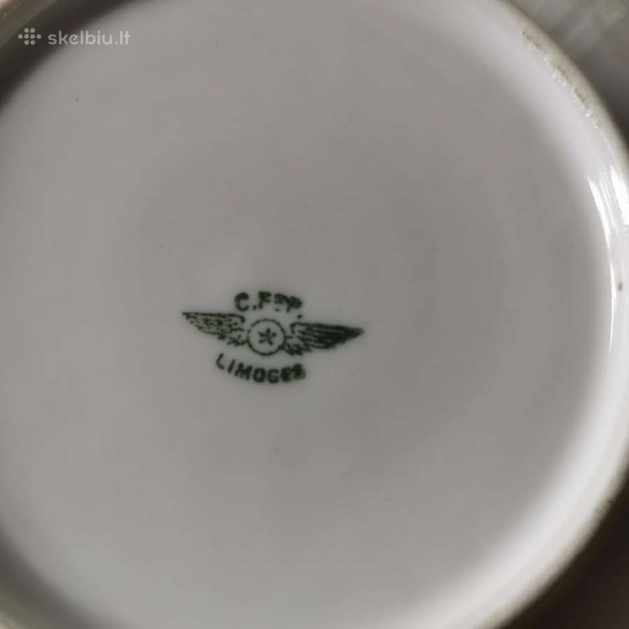 Antikvariniai Limoges puodeliai su lėkštutėm - nuotraukos Nr. 4
