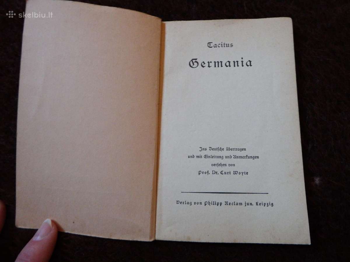 Antikvarinė knyga Tacito Germania - nuotraukos Nr. 2