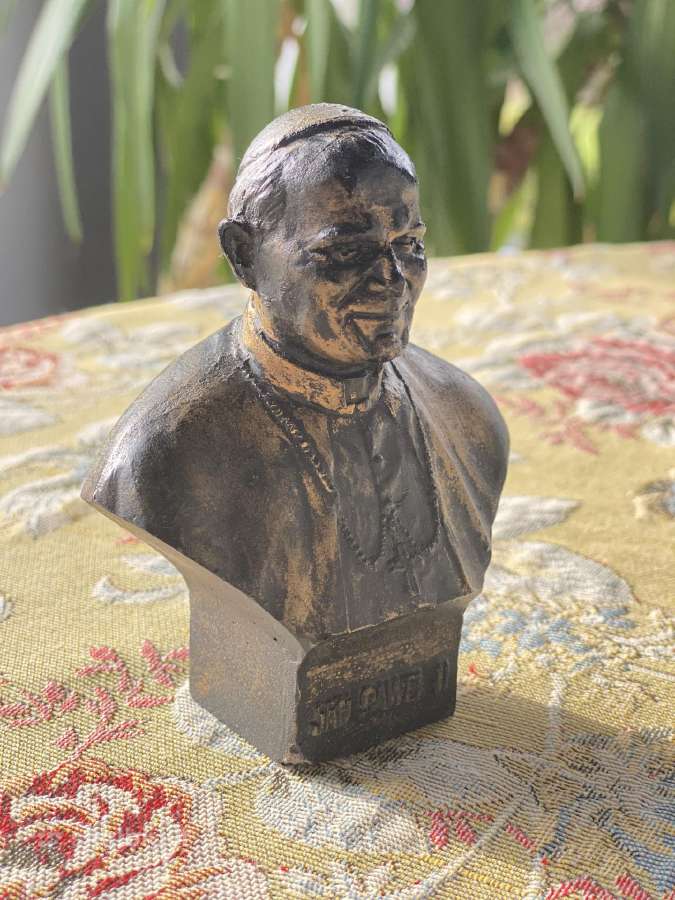 Daili vintažinė Jono Pauliaus II skulptūrėlė - nuotraukos Nr. 3