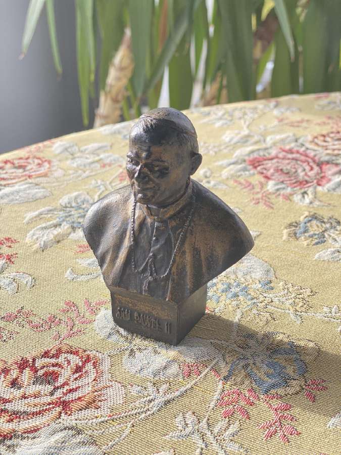 Daili vintažinė Jono Pauliaus II skulptūrėlė - nuotraukos Nr. 6