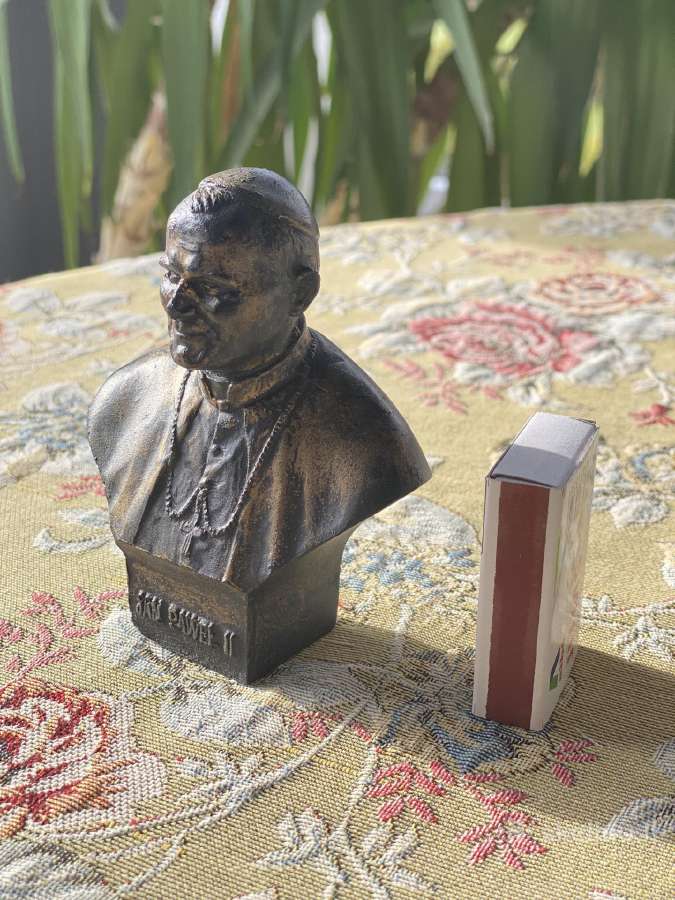 Daili vintažinė Jono Pauliaus II skulptūrėlė - nuotraukos Nr. 4