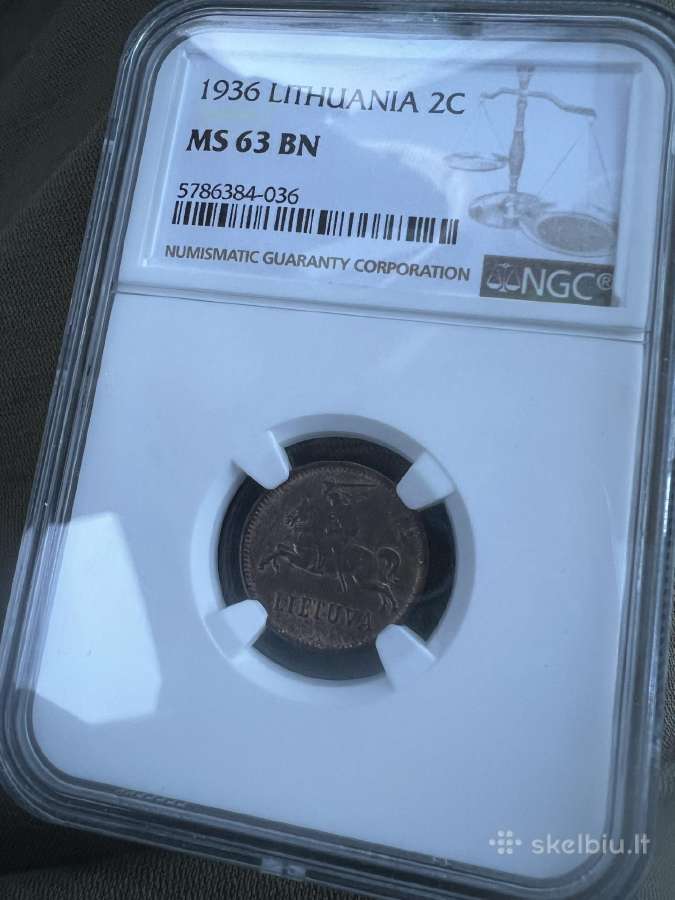 2 centai 1936 Ms63