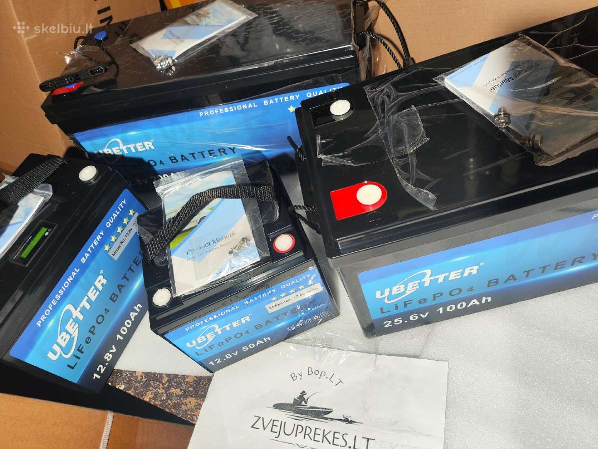 Lifepo4 Akumuliatoriai 12v 24v 50ah 100ah 200ah