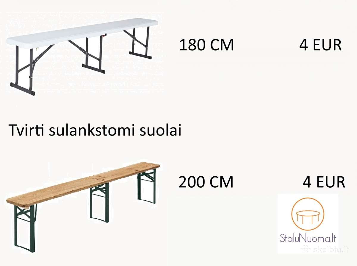 Stalų, suolų, kėdžių ir kitų baldų nuoma - nuotraukos Nr. 20