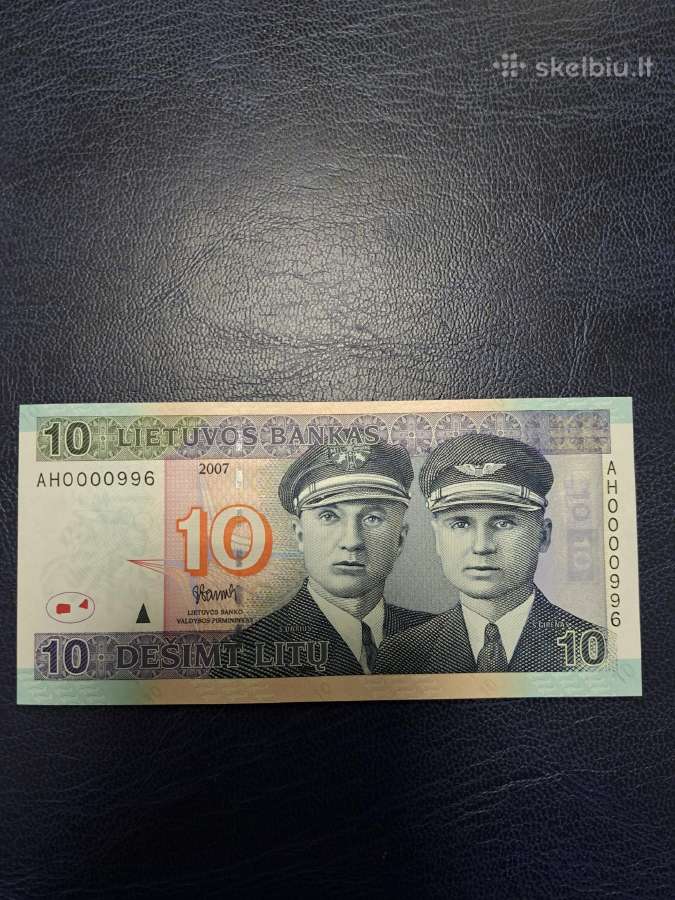 2007m. 10 litų unc stovis