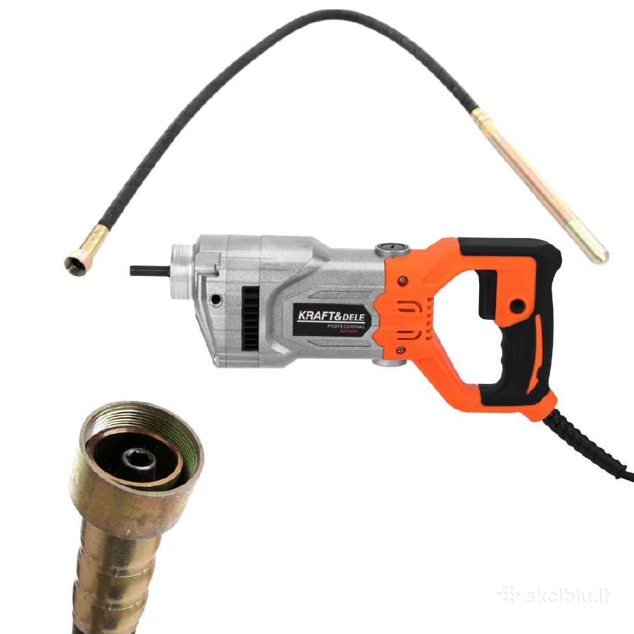Betono vibratorius 1300w + Žarna 30mm x 2m