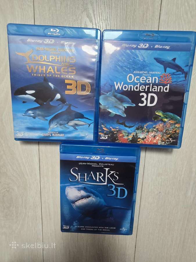 Blu-ray 3D diskai apie povandeninį. Kaina už 1vnt