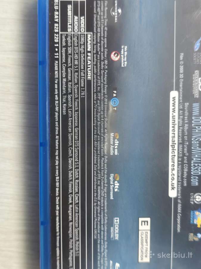 Blu-ray 3D diskai apie povandeninį. Kaina už 1vnt - nuotraukos Nr. 3