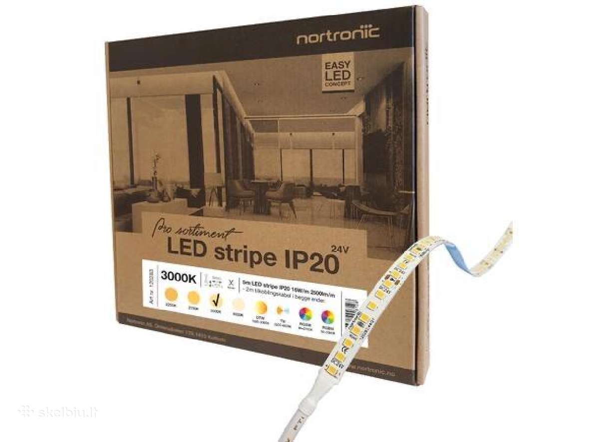 LED juostelė 24v 10m nortronic