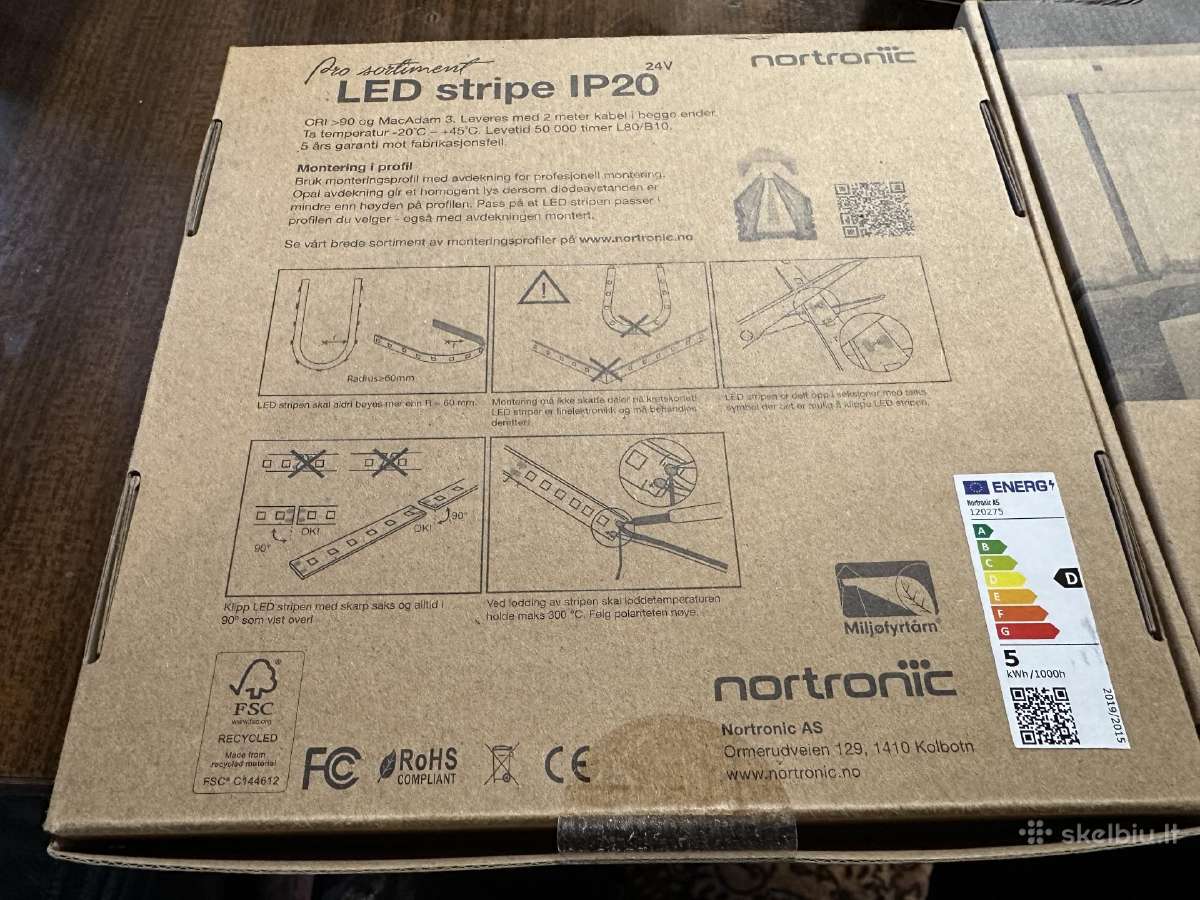 LED juostelė 24v 10m nortronic - nuotraukos Nr. 3