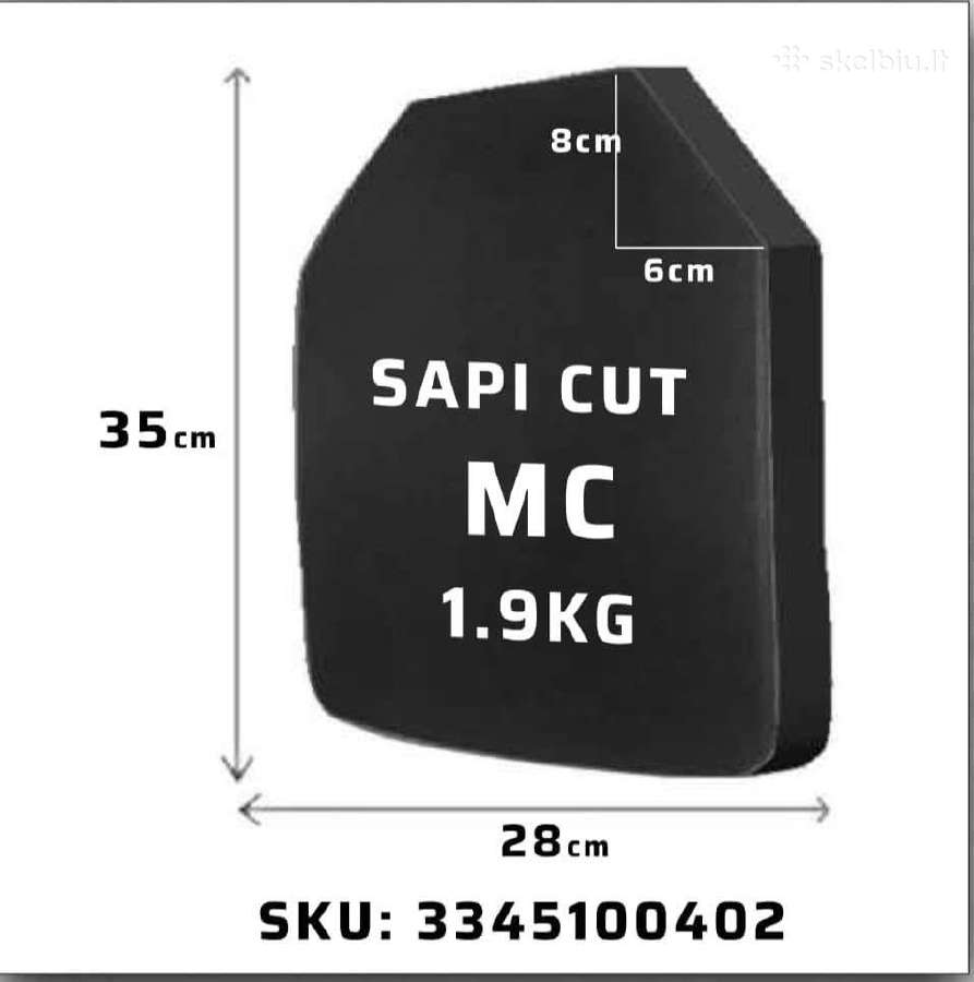 Balistinės plokštė Masada Armour 3+ Plates XL - nuotraukos Nr. 3