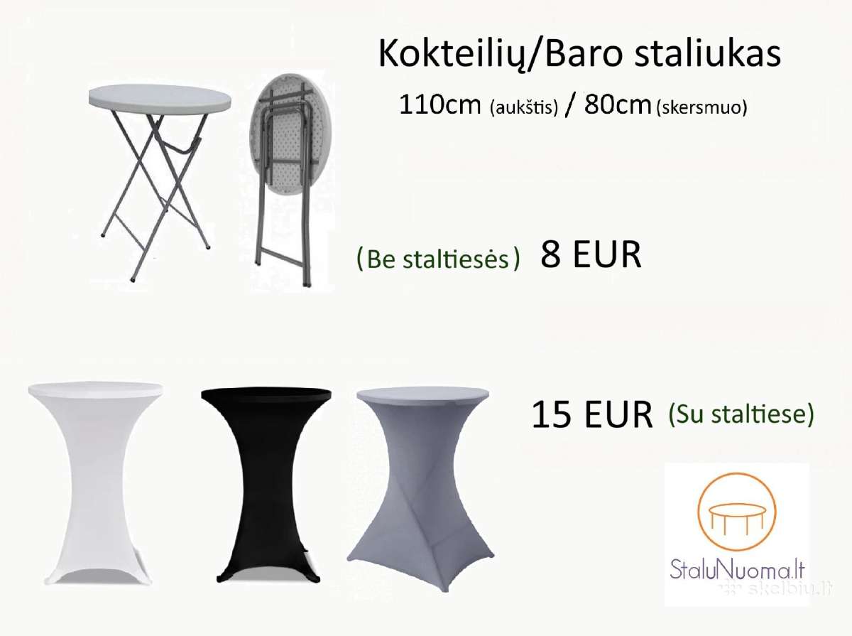 Stalų, suolų, kėdžių ir kitų baldų nuoma - nuotraukos Nr. 24