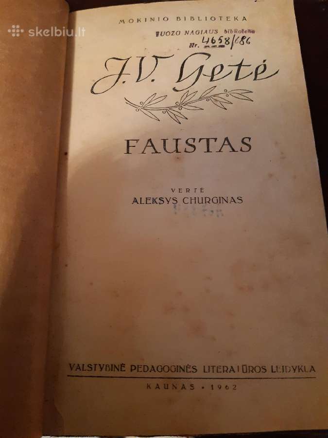 Johann Wolfgang Goethe "faustas" - nuotraukos Nr. 2