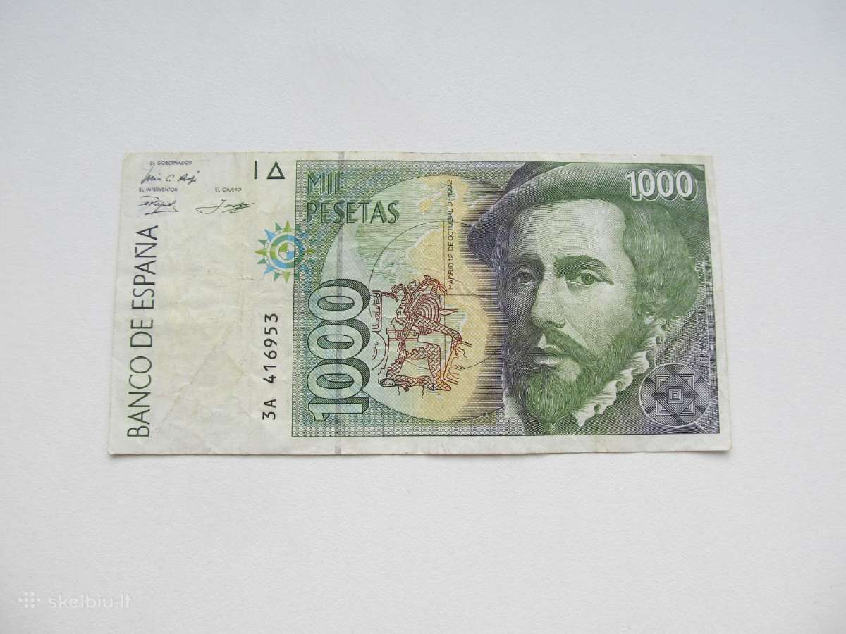 1000 pesetu , Ispanija , 1992