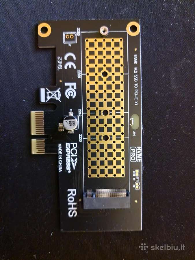 M.2 Nvme į Pcie 4.0/3.0 X1 ir X4 - nuotraukos Nr. 2